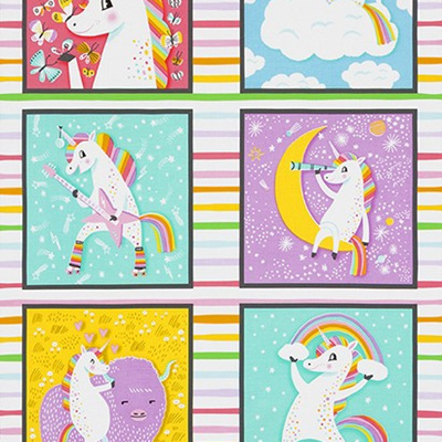Magical Rainbow Unicorns - Square Panel