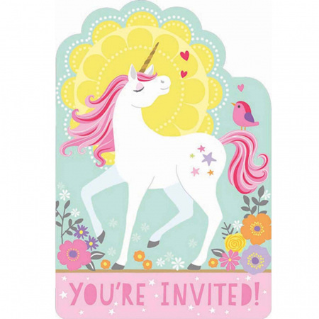 Magical unicorn invites x 8