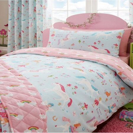 Magical Unicorn Reversible UK Double Duvet Cover Set