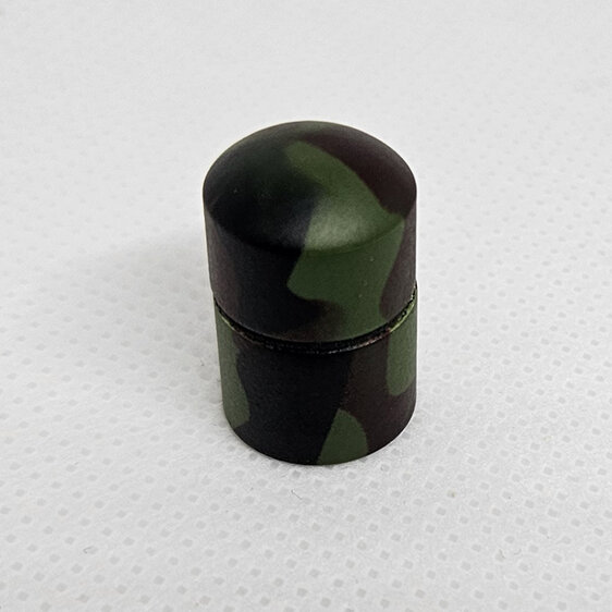 magnetic matt bush camo nano geocache with waterproof log for sneaky cache hide