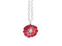 Makomako flower wineberry red claret crimson sterling necklace lily griffin nz