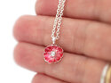 Makomako flower wineberry red sterling silver pendant lilygriffin nz jewellery