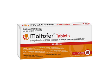 Maltofer 100mg iron tablets 30s