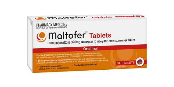 Maltofer 100mg iron tablets 30s