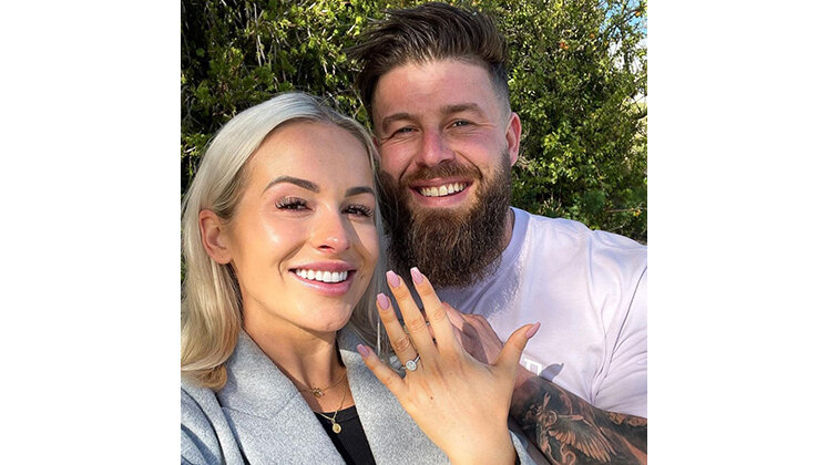 man and woman newly engaged - Renee Stewart Instagram influencer