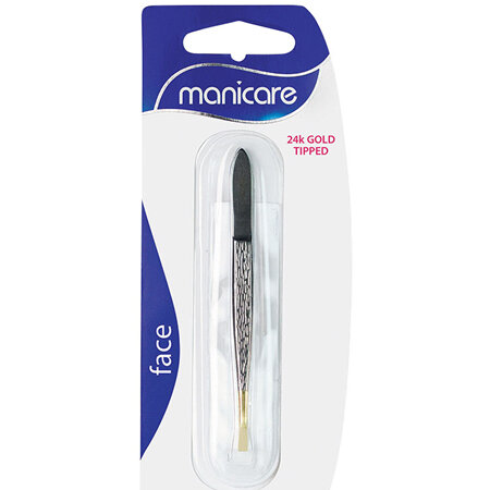 Manicare (35700) Triple X Tweezers, Gold Tipped