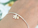 Manuka flower honey drop nature silver solid 9k gold lilygriffin nz jewellery