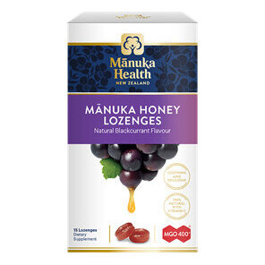 Manuka Health MGO 400+Manuka Honey Blackcurrant Lozenges 15pk