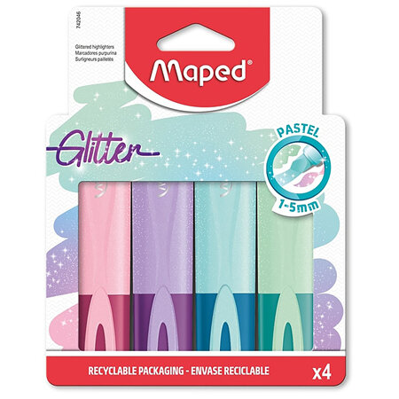 Maped Glitter Pastel Highlighters