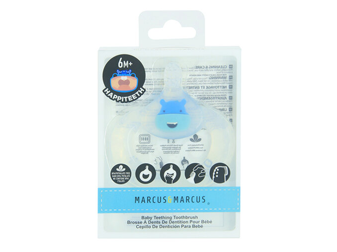 Marcus & Marcus Teething Toothbrush Hippo baby tooth