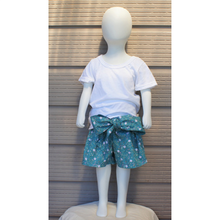 'Marlene' Front Tie Shorts, 'Summer Garden' 100% Premium Cotton, 3 years