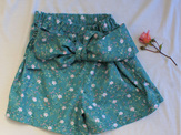 'Marlene' Tie Shorts, 'Summer Garden' 100% Premium Cotton, 4 Years