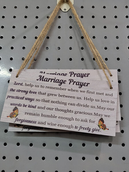 MARRIAGE PRAYER ... WOODEN SIGN