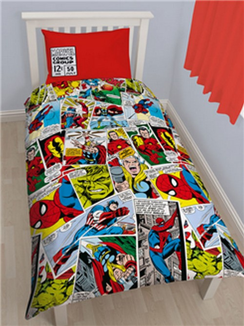 Marvel Comics Reversible Single Duvet Cover Set Little Bugs