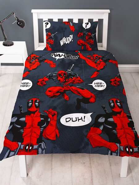 Marvel Deadpool Wahoo Reversible Single Duvet Cover Set