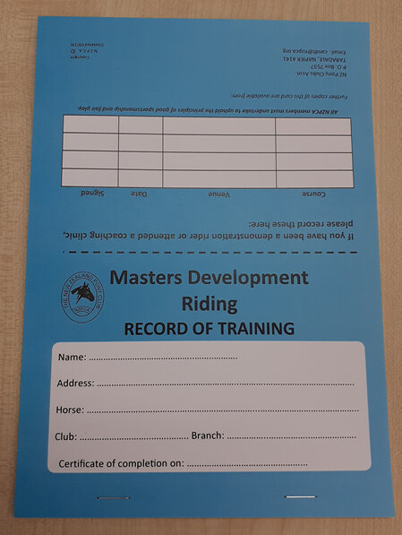 Masters Development Riding Record of Training