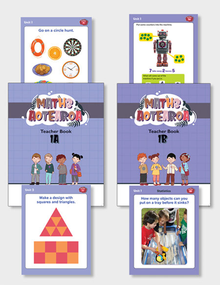 Maths Aotearoa 1a/1b Teacher Books and Activity Cards Packs