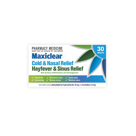 Maxiclear Cold and Nasal/Hayfever and Sinus Relief 30s