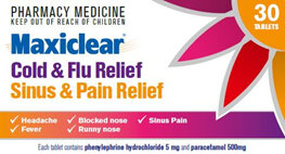 Maxiclear Cold & Flu Sinus & Pain Relief 30s