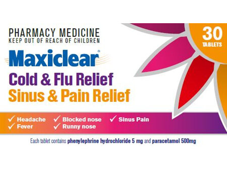 Maxiclear Cold & Flu Sinus & Pain Relief 30s