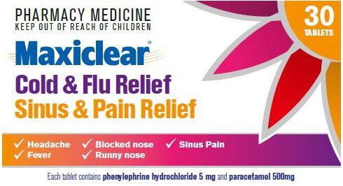 Maxiclear Cold & Flu Sinus & Pain Relief 30s