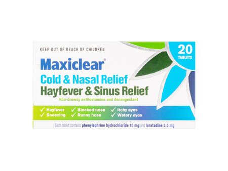 Maxiclear® Cold & Nasal Relief/Hayfever & Sinus Relief 30 Tablets