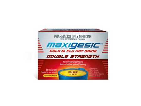 Maxigesic Cold & Flu Hot Drink Double Strength 10 Sachets