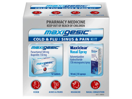 MAXIGESIC Cold & Flu Sinus &Pain Kit