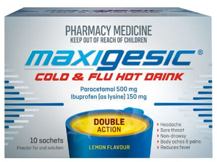 MAXIGESIC Cold&Flu Lmn Hot Drink 10s