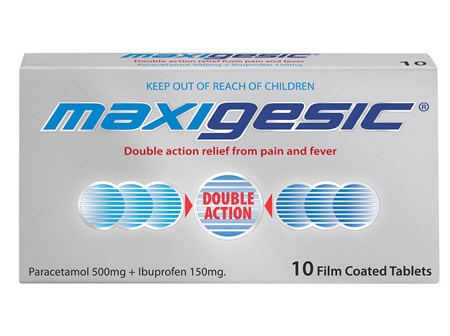 Maxigesic®  Double Action Pain Relief  Tablets 10s
