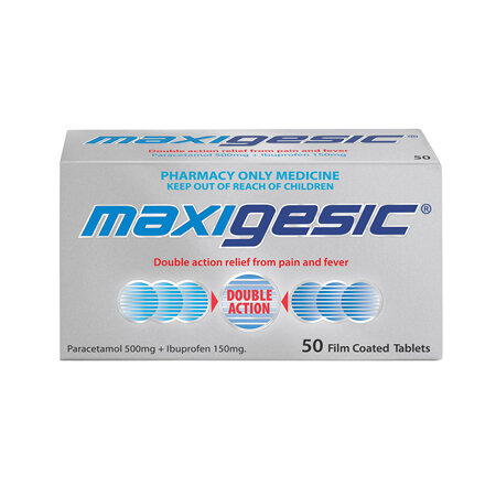 Maxigesic®  Double Action Pain Relief Tablets 50s