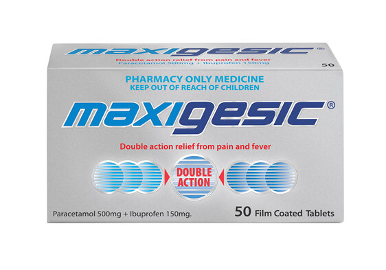 Maxigesic®  Double Action Pain Relief Tablets 50s