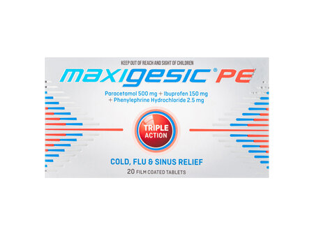 Maxigesic® PE Triple Action Cold, Flu & Sinus Relief 20 Tablets