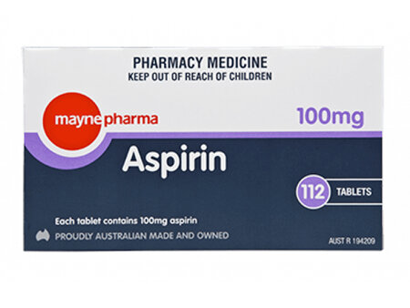 MAYNE-ASPIRIN-YT TAB 100MG 112