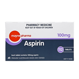 Mayne Pharma Aspirin 100mg 112 Tablets