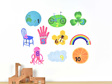 Medium counting numbers wall decal