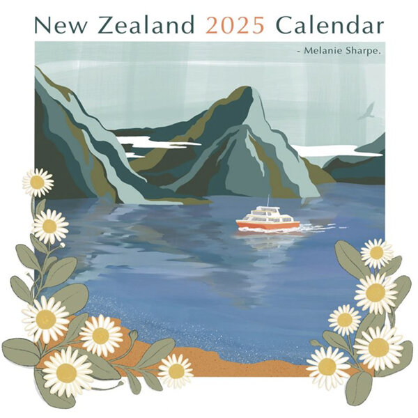 Melanie Sharpe New Zealand 2025 Wall Calendar