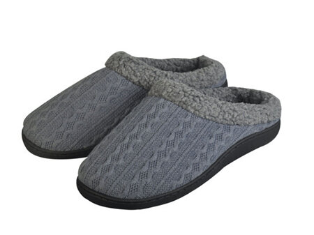 Mens Slippers Grey and Blue Extra Large (Size 13-14) [8689]