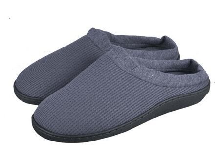 Mens Slippers Grey ? Slip On Large (Size 11-12) [8682]
