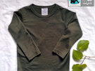 Merino Long Sleeve T-Shirt, size 2 - Olive Green
