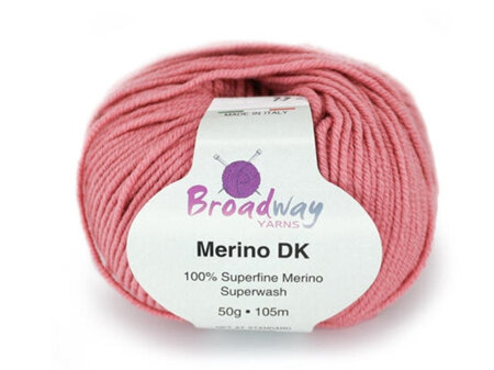 Merino Wool DK 100% 50gr (105m) Rose