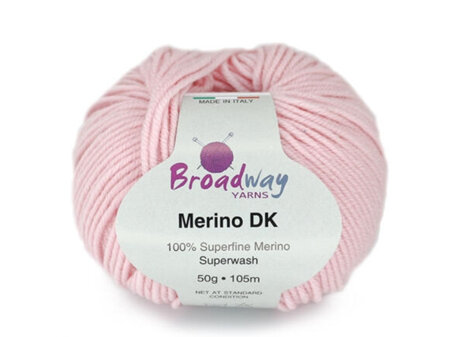 Merino Wool DK 100% 50gr (105m) Soft Pink 024