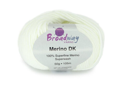 Merino Wool DK 100% 50gr (105m) White 001