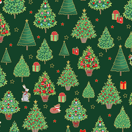 Merry Christmas Christmas Trees Green TP-2481-G