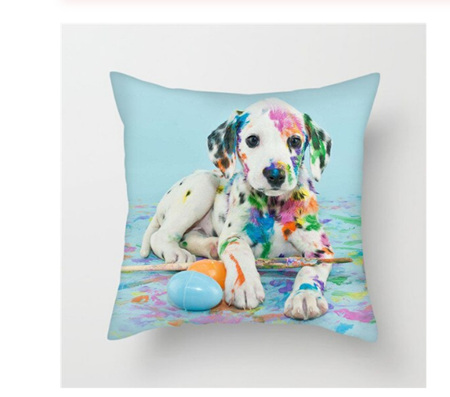 Messy Pup Cushion Cover