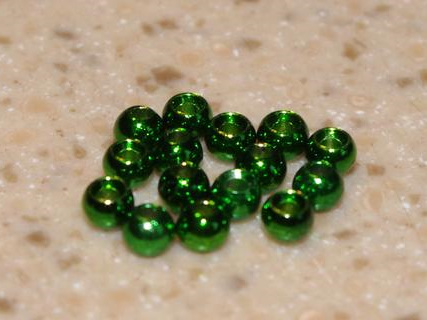 Metallic Green 4.6mm Tungsten Beads