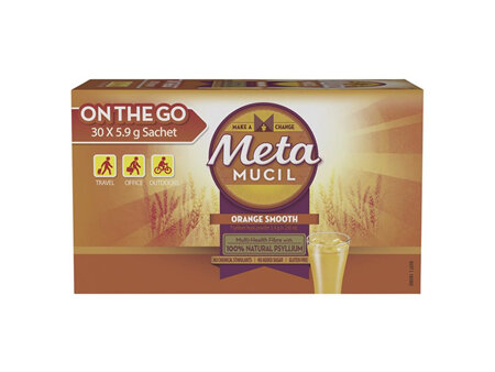 Metamucil Orange Smooth On the Go 30x5.9g Sachets