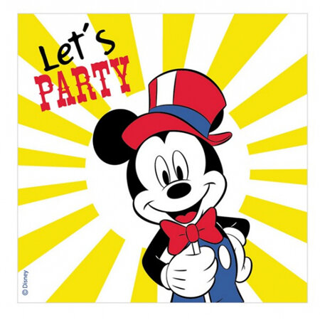 Mickey carnival theme napkins x 16