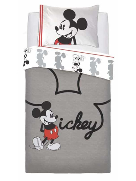 Mickey Mouse Jersey Reversible Single Duvet Cover Set