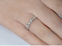 milgrain edge diamond and circle platinum wedding ring